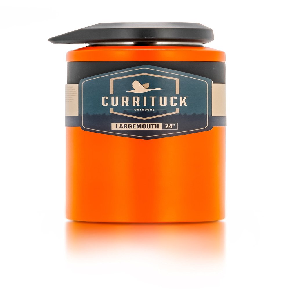 Camco Currituck Wide Mouth Orange 24 oz. Water Bottle - BPA Free, Keeps Drink's Temperature For Hours, Great for Outdoor Activities (51943)