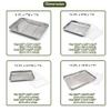 Aspire Baking Sheet with Rack Set, Stainless Steel Cookie Sheet and Cooling Rack-15.8"L x 12"W x 1"H view 3