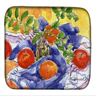 Caroline's Treasures 6047DDM Apples Dish Drying Mat Absorbent Dish Drying Mat Pad for Kitchen Counter Dish Drainer Mat for Countertop, 14 x 21", Multicolor