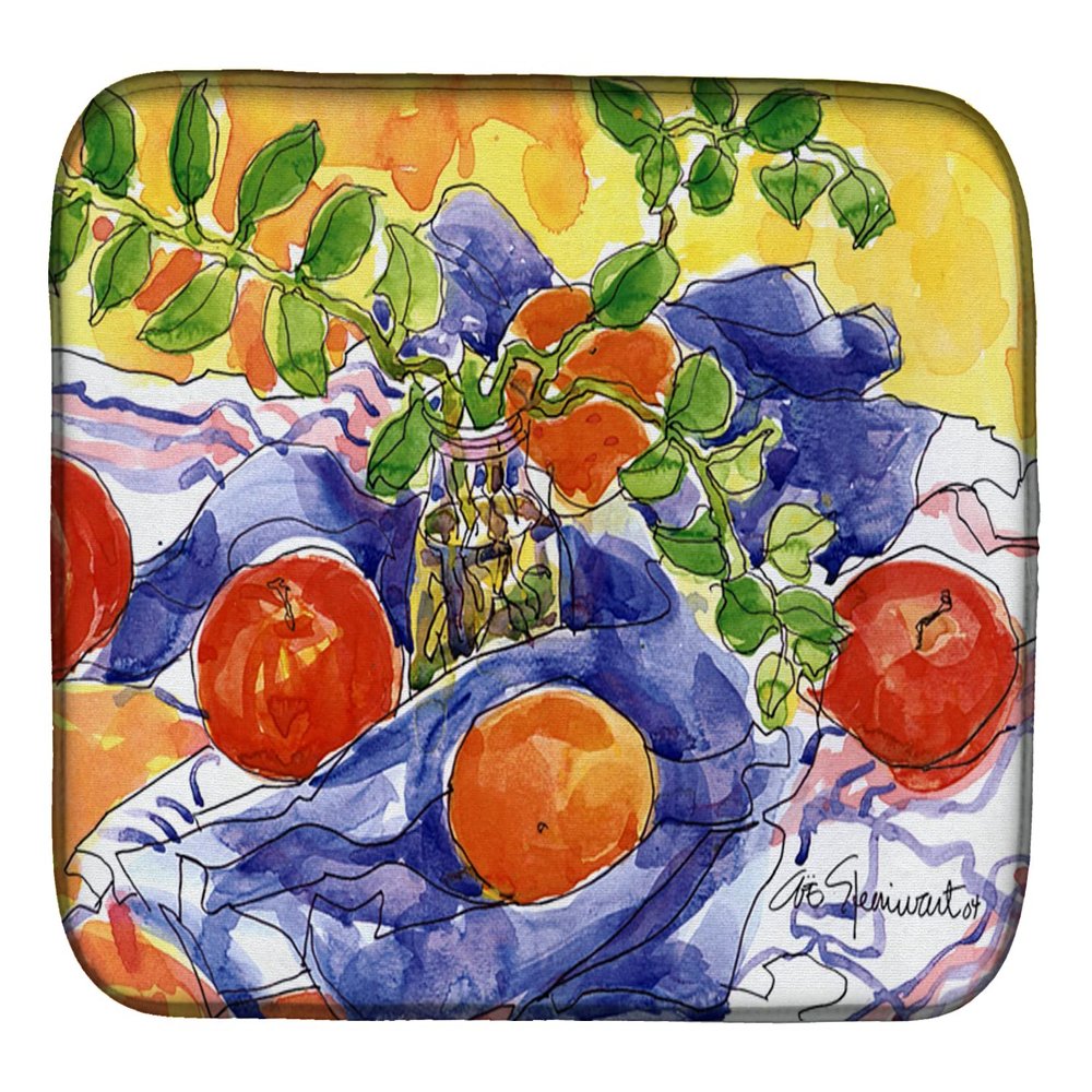 Caroline's Treasures 6047DDM Apples Dish Drying Mat Absorbent Dish Drying Mat Pad for Kitchen Counter Dish Drainer Mat for Countertop, 14 x 21", Multicolor