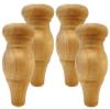 Highland Manor Wood Products Crenshaw Bun Foot - 4 1/2" Tall x 3 3/8" Wide (Cherry) (Set of 4) view 1