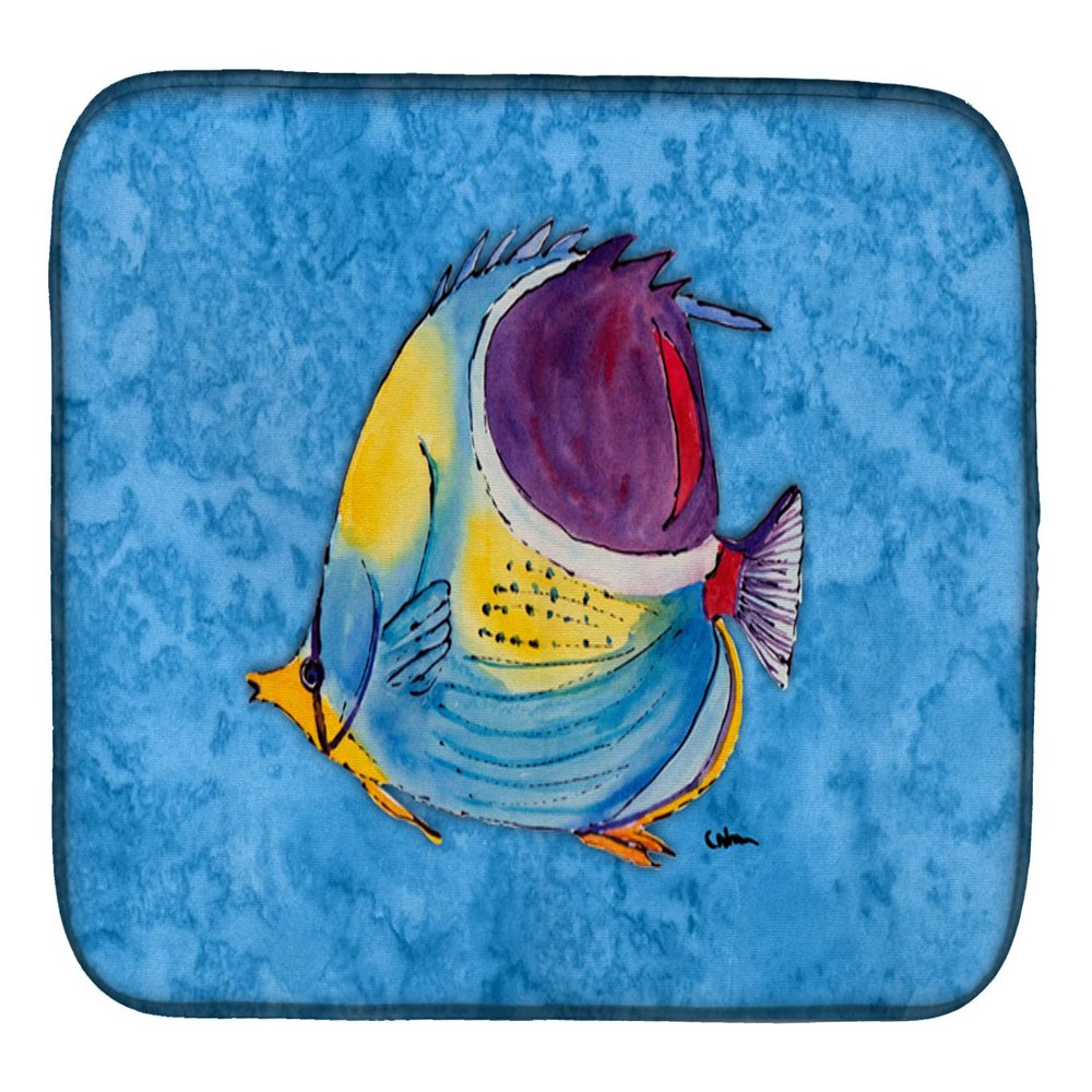 Caroline's Treasures 8676DDM Tropical Fish Dish Drying Mat Absorbent Dish Drying Mat Pad for Kitchen Counter Dish Drainer Mat for Countertop, 14 x 21", Multicolor