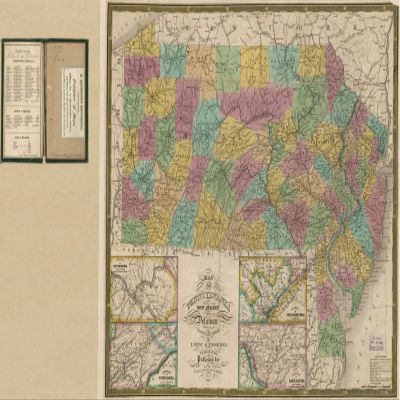 14" x 24" 1832 Map of Pennsylvania New Jersey & Delaware