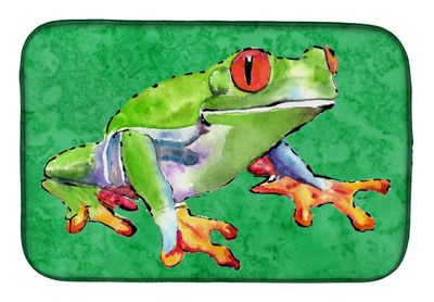 Caroline's Treasures 8688DDM Frog Dish Drying Mat Absorbent Dish Drying Mat Pad for Kitchen Counter Dish Drainer Mat for Countertop, 14 x 21", Multicolor