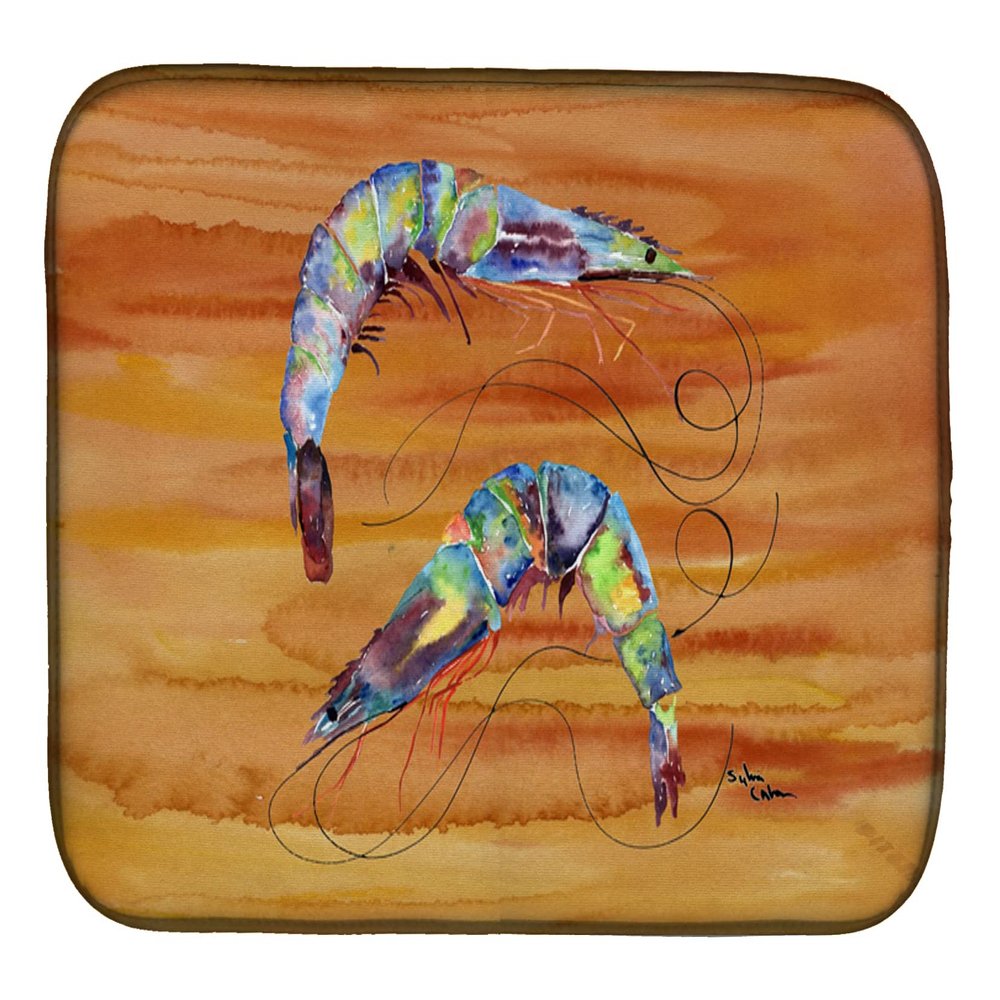 Caroline's Treasures 8145DDM Shrimp Dish Drying Mat Absorbent Dish Drying Mat Pad for Kitchen Counter Dish Drainer Mat for Countertop, 14 x 21", Multicolor