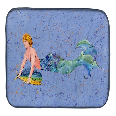 Caroline's Treasures 8347DDM Merman Dish Drying Mat Absorbent Dish Drying Mat Pad for Kitchen Counter Dish Drainer Mat for Countertop, 14 x 21", Multicolor