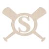 20" Baseball Bats Unfinished Wood Initial Monogram Letter S (Sizes 12"-30") view 1