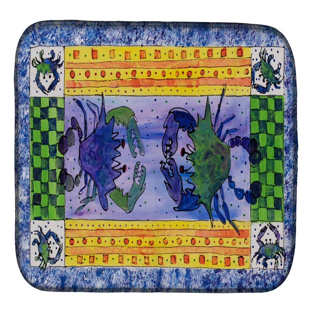 Caroline's Treasures 8070DDM Crab Dish Drying Mat Absorbent Dish Drying Mat Pad for Kitchen Counter Dish Drainer Mat for Countertop, 14 x 21", Multicolor
