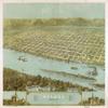 18" x 24" 1867 Map Winona City Minnesota United States Birds Eye View view 1