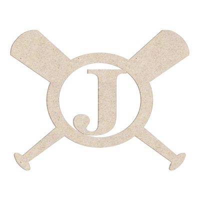 24" Baseball Bats Unfinished Wood Initial Monogram Letter J (Sizes 12"-30")