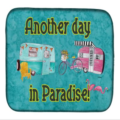 Caroline's Treasures 8758DDM Another Day in Paradise Dish Drying Mat Absorbent Dish Drying Mat Pad for Kitchen Counter Dish Drainer Mat for Countertop, 14 x 21", Multicolor
