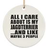 Designsify Christmas Tree Decoration, All I Care About is My Jagdterrier, Circle Ornament, Gifts for Birthday Anniversary Valentines Mom Mothers Fathers Day Party, to Men Women Him Her Friend view 1
