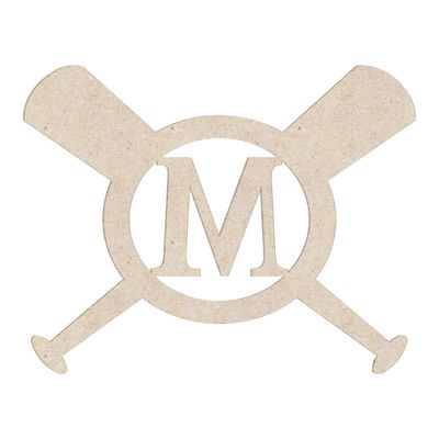 12" Baseball Bats Unfinished Wood Initial Monogram Letter M (Sizes 12"-30")