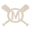 12" Baseball Bats Unfinished Wood Initial Monogram Letter M (Sizes 12"-30") view 1