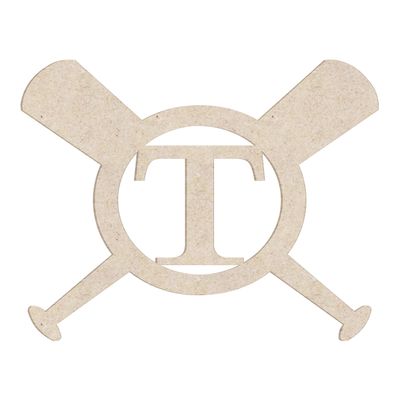 12" Baseball Bats Unfinished Wood Initial Monogram Letter T (Sizes 12"-30")