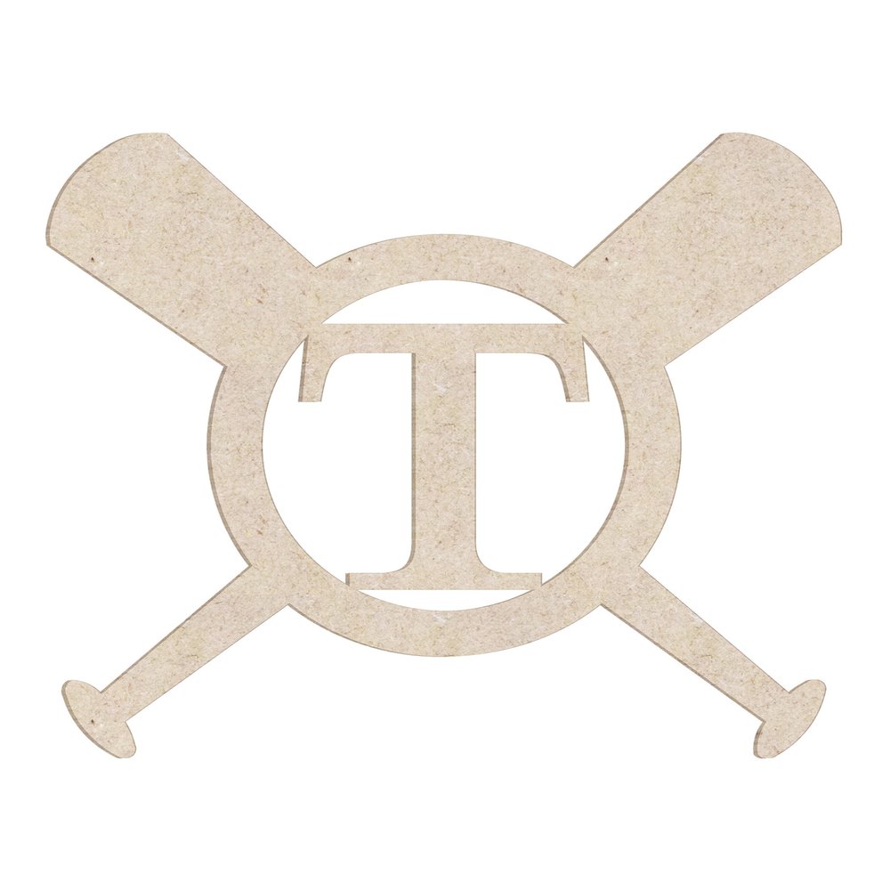 12" Baseball Bats Unfinished Wood Initial Monogram Letter T (Sizes 12"-30")
