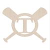 12" Baseball Bats Unfinished Wood Initial Monogram Letter T (Sizes 12"-30") view 1