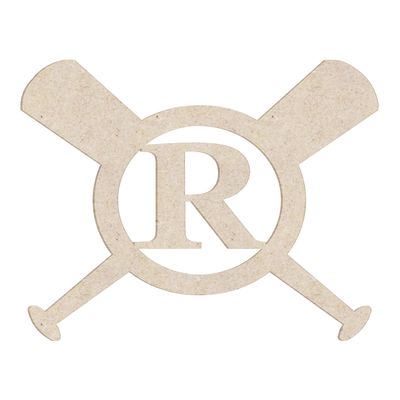 18" Baseball Bats Unfinished Wood Initial Monogram Letter R (Sizes 12"-30")
