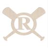 18" Baseball Bats Unfinished Wood Initial Monogram Letter R (Sizes 12"-30") view 1