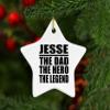 Designsify Christmas Tree Decoration, Jesse The Dad The Hero The Legend, Star Ornament, Gifts for Birthday Anniversary Valentines Mom Mothers Fathers Day Party, to Men Women Him Her Friend Mom view 3