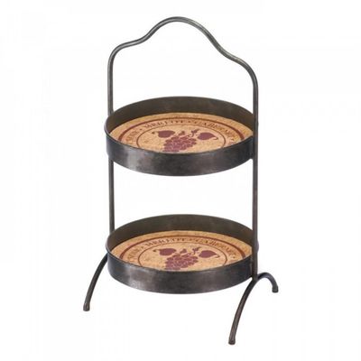 Accent Plus Vineyard 2-Tier Standing Tray 14.25x13.25x25