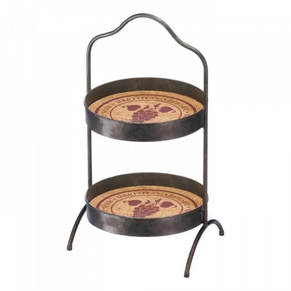 Accent Plus Vineyard 2-Tier Standing Tray 14.25x13.25x25
