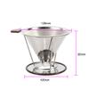 Coffee Filter, Stainless Steel Reusable Double Layer Mesh Pour Over Coffee Filter Drip Dripper Cone Filter Infuse Strainer Holder (Model 2) view 3