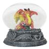Ebros Small Mythical Fire Lava Volcanic Hyperion Dragon Water Globe Figurine with Glitters 4.5" H Sparkly Glitter Globe Collectible 80mm view 2
