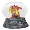 Ebros Small Mythical Fire Lava Volcanic Hyperion Dragon Water Globe Figurine with Glitters 4.5" H Sparkly Glitter Globe Collectible 80mm view 3