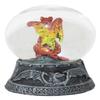 Ebros Small Mythical Fire Lava Volcanic Hyperion Dragon Water Globe Figurine with Glitters 4.5" H Sparkly Glitter Globe Collectible 80mm view 4