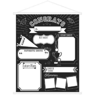 Amscan Grad Chalkboard Milestone Banner | 1 piece | Party Favor