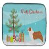 Caroline's Treasures BB2951DDM Australian Shepherd Dog Merry Christmas Tree Dish Drying Mat Absorbent Dish Drying Mat Pad for Kitchen Counter Dish Drainer Mat for Countertop, 14 x 21", Multicolor view 1
