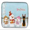 Caroline's Treasures BB2440DDM Merry Christmas Carolers English Toy Terrier Dish Drying Mat Absorbent Dish Drying Mat Pad for Kitchen Counter Dish Drainer Mat for Countertop, 14 x 21", Multicolor view 1
