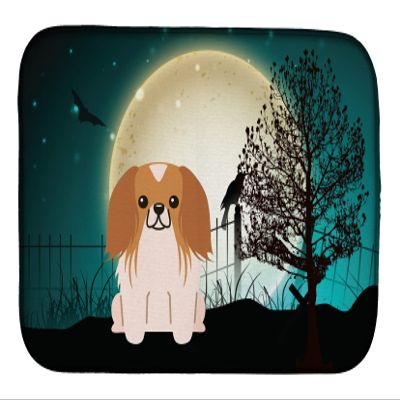 Caroline's Treasures BB2293DDM Halloween Scary Pekingese Red White Dish Drying Mat Absorbent Dish Drying Mat Pad for Kitchen Counter Dish Drainer Mat for Countertop, 14 x 21", Multicolor