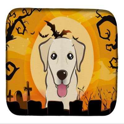Caroline's Treasures BB1810DDM Halloween Golden Retriever Dish Drying Mat Absorbent Dish Drying Mat Pad for Kitchen Counter Dish Drainer Mat for Countertop, 14 x 21", Multicolor