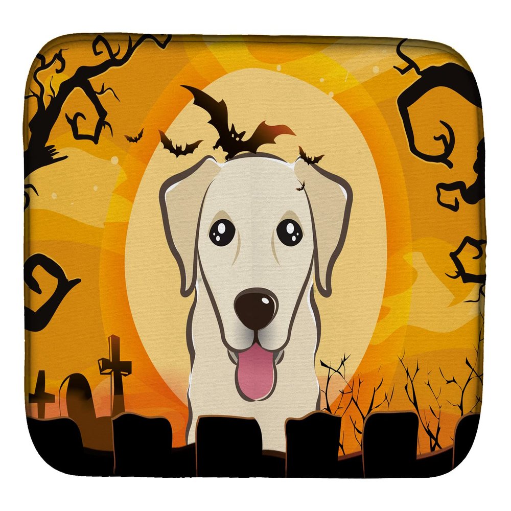 Caroline's Treasures BB1810DDM Halloween Golden Retriever Dish Drying Mat Absorbent Dish Drying Mat Pad for Kitchen Counter Dish Drainer Mat for Countertop, 14 x 21", Multicolor
