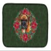 Caroline's Treasures CK1506DDM German Boxer Poinsetta Wreath Dish Drying Mat Absorbent Dish Drying Mat Pad for Kitchen Counter Dish Drainer Mat for Countertop, 14 x 21", Multicolor view 1