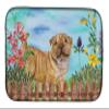Caroline's Treasures CK1281DDM Shar Pei Puppy Spring Dish Drying Mat Absorbent Dish Drying Mat Pad for Kitchen Counter Dish Drainer Mat for Countertop, 14 x 21", Multicolor view 1
