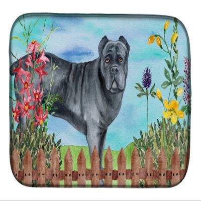 Caroline's Treasures CK1256DDM Cane Corso Spring Dish Drying Mat Absorbent Dish Drying Mat Pad for Kitchen Counter Dish Drainer Mat for Countertop, 14 x 21", Multicolor