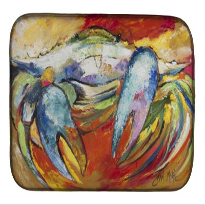 Caroline's Treasures JMK1109DDM Blue Crab Dish Drying Mat Absorbent Dish Drying Mat Pad for Kitchen Counter Dish Drainer Mat for Countertop, 14 x 21", Multicolor