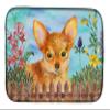 Caroline's Treasures CK1284DDM Toy Terrier Spring Dish Drying Mat Absorbent Dish Drying Mat Pad for Kitchen Counter Dish Drainer Mat for Countertop, 14 x 21", Multicolor view 1