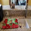 Caroline's Treasures CK1357DDM Doberman Pinscher Poinsettas Dish Drying Mat Absorbent Dish Drying Mat Pad for Kitchen Counter Dish Drainer Mat for Countertop, 14 x 21", Multicolor view 2