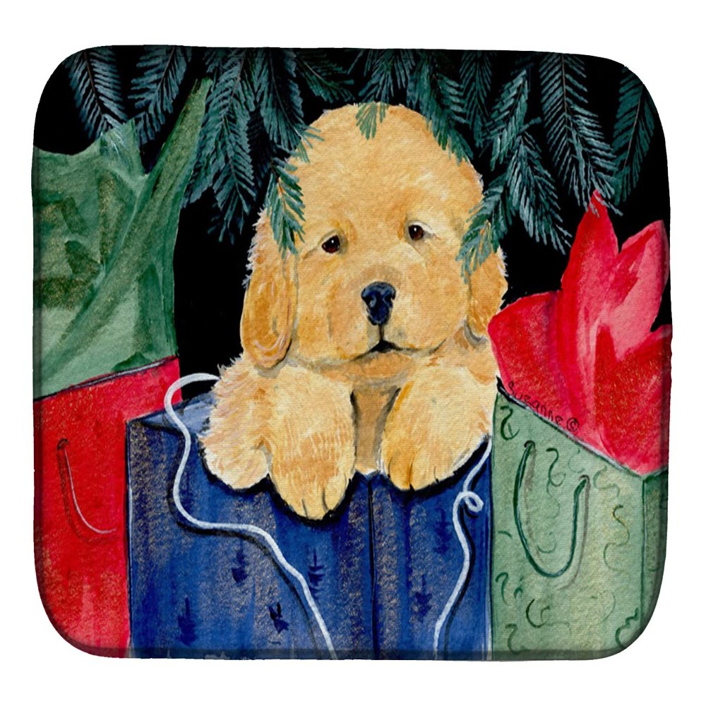 Caroline's Treasures SS8580DDM Golden Retriever Dish Drying Mat Absorbent Dish Drying Mat Pad for Kitchen Counter Dish Drainer Mat for Countertop, 14 x 21", Multicolor