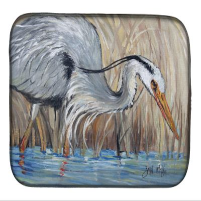 Caroline's Treasures JMK1013DDM Blue Heron in the reeds Dish Drying Mat Absorbent Dish Drying Mat Pad for Kitchen Counter Dish Drainer Mat for Countertop, 14 x 21", Multicolor