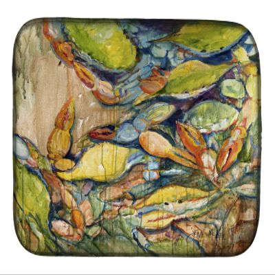 Caroline's Treasures JMK1102DDM Jubilee Blue Crab Dish Drying Mat Absorbent Dish Drying Mat Pad for Kitchen Counter Dish Drainer Mat for Countertop, 14 x 21", Multicolor