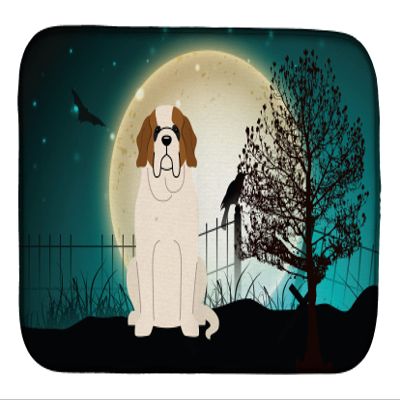 Caroline's Treasures BB2225DDM Halloween Scary Saint Bernard Dish Drying Mat Absorbent Dish Drying Mat Pad for Kitchen Counter Dish Drainer Mat for Countertop, 14 x 21", Multicolor