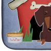 Caroline's Treasures BB2885DDM Dog House Collection Dachshund Chocolate Dish Drying Mat Absorbent Dish Drying Mat Pad for Kitchen Counter Dish Drainer Mat for Countertop, 14 x 21", Multicolor view 4
