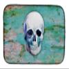 Caroline's Treasures BB5123DDM Day of the Dead Teal Skull Dish Drying Mat Absorbent Dish Drying Mat Pad for Kitchen Counter Dish Drainer Mat for Countertop, 14 x 21", Multicolor view 1