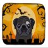 Caroline's Treasures BB1821DDM Halloween Black Pug Dish Drying Mat Absorbent Dish Drying Mat Pad for Kitchen Counter Dish Drainer Mat for Countertop, 14 x 21", Multicolor view 1