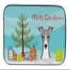 Caroline's Treasures BB1608DDM Christmas Tree and Italian Greyhound Dish Drying Mat Absorbent Dish Drying Mat Pad for Kitchen Counter Dish Drainer Mat for Countertop, 14 x 21", Multicolor view 1